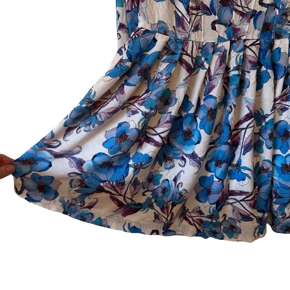 free people // floral cutout bell sleeve minidress - Picture 2 of 10